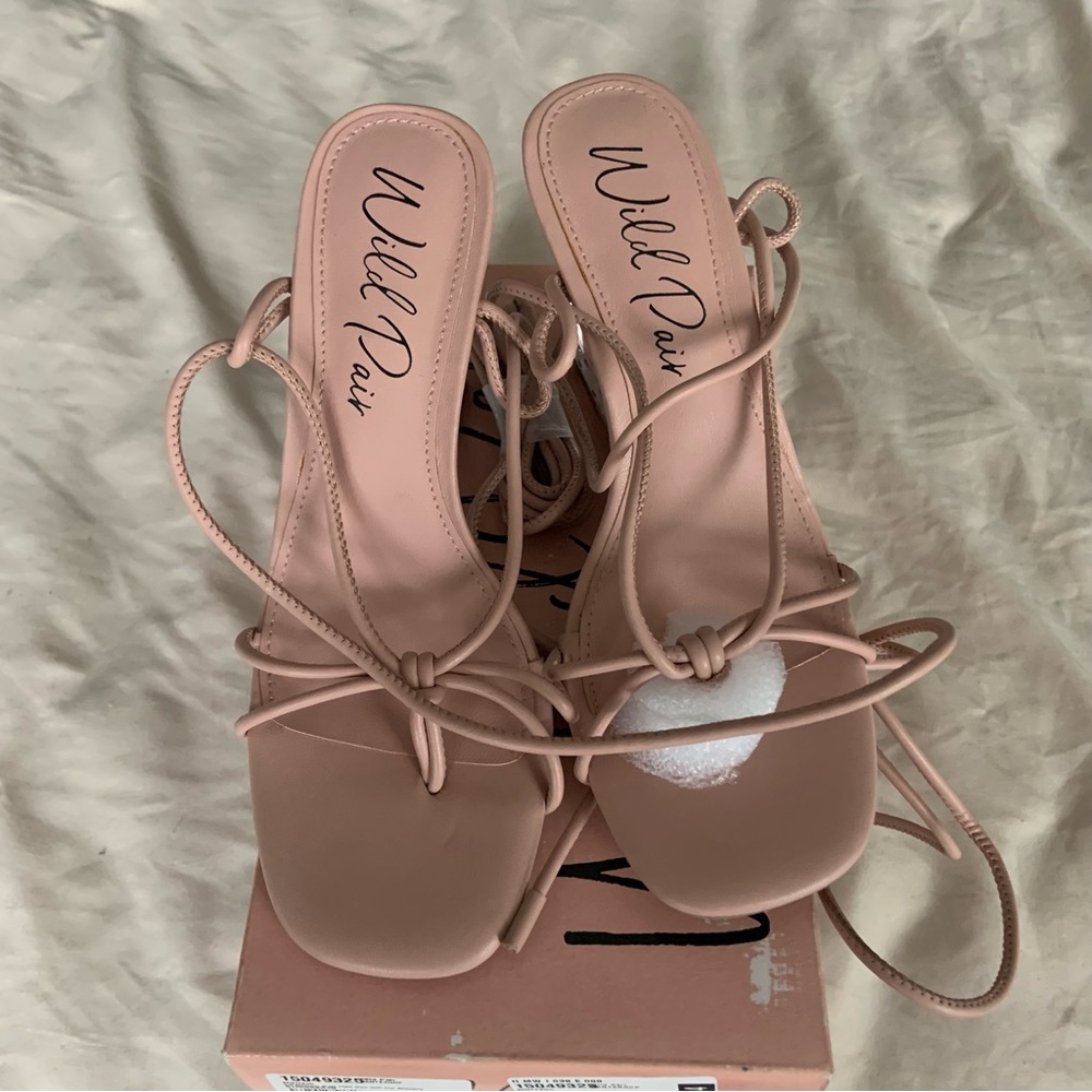 NEW WILD PAIR CLEAR WEDGE HEELS SIZE 5.5 WOMENS